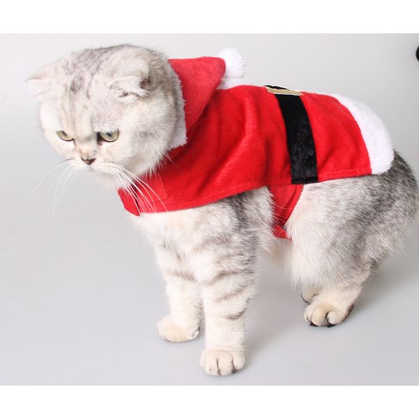 

lovely pet christmas hoodie clothes outfit warm xmas party costume
