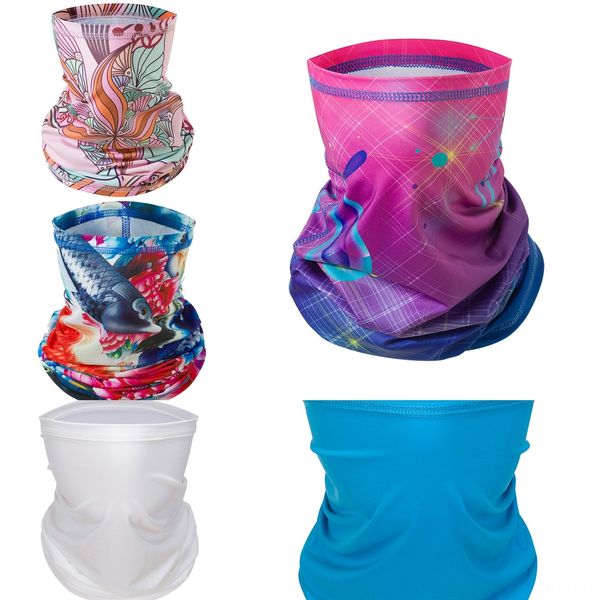 

tqifj shipping multiuse outdoor face mask anti sun headwear bandanas tube scarf droplets scarf face masks with filter, Black