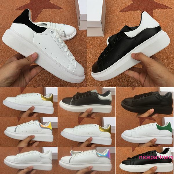 

reflective designer men casual shoes fashion luxury women shoes balck white vintage golden black velvet platform chaussures sneakers 36-44