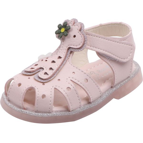 

девушки детских сандалии лето покрытие цветок anti-пинок принцесса обувь 0-1-2 лет старого младенца малыши обувь мягких дна малыши, Black;red