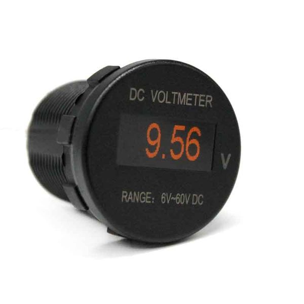 

oled screen shell pc voltmeter 8-60v mini oled dc voltmeter 12v/24v 6.3mm car and motorcycle accessories