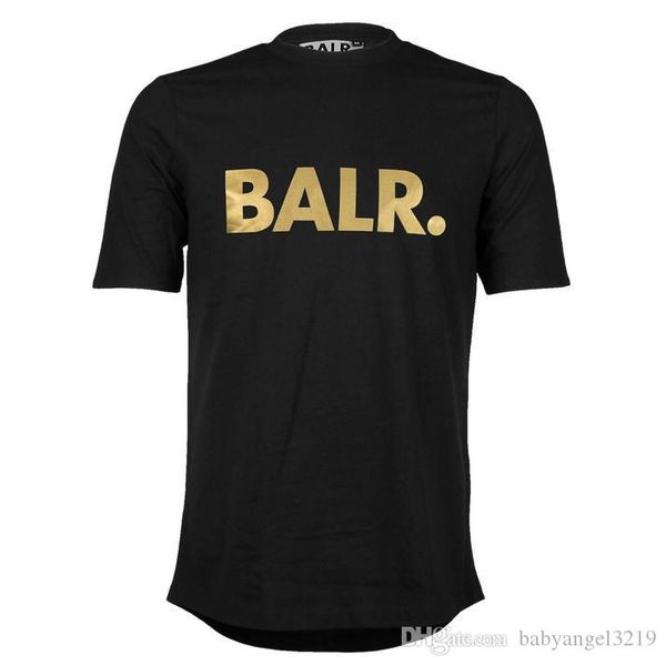 

men's t shirts balr street tide brand short-sleeved round neck loose short-sleeved cotton men's personality men's t-shirt, White;black