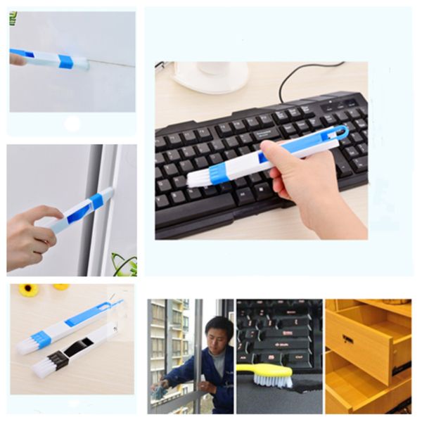 

multi-function 2-in-1 window househ cleaning brush window gap door keyboard cleaning brush cleaner with dustpan clean tool t2i5189