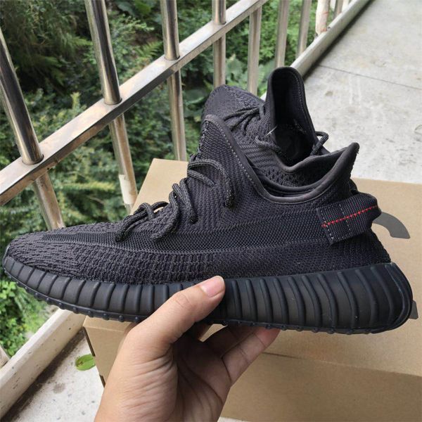 

2019 Top Quality Kanye West Black Static Full Reflective Running Shoes White Static 3M None Reflective Men Women Sneakers