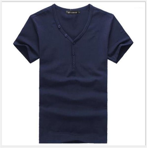 

t shirts fashion v neck short sleeve casual male clothing pop solid color shirts cotton blend mens, White;black