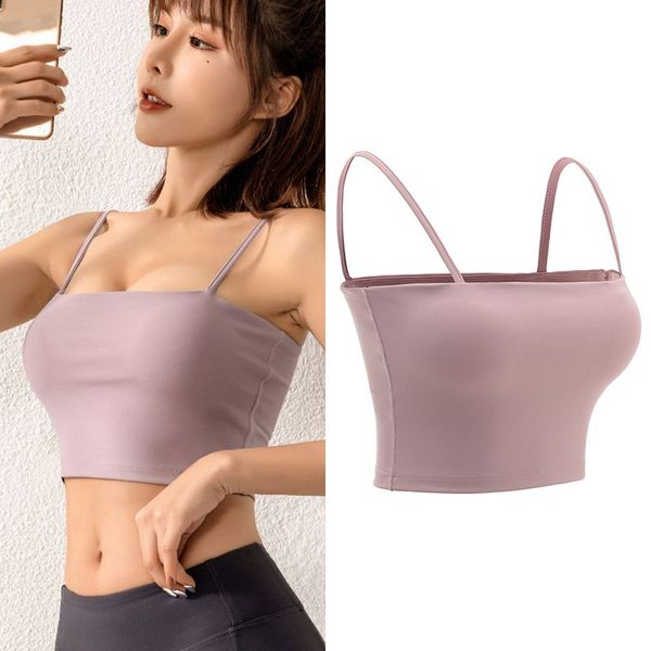 

yoga bra sports beauty back underwear tank women's elastic cushion shockproof fitness running traceless sports bras, White;black