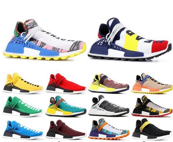 

2019 human race nmd running shoes pharrell williams hu trail oreo nobel ink black nerd designer sneakers men women sport shoes size 36-45