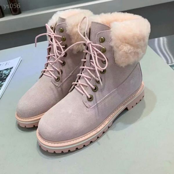 

high-women's winter cotton shoes leather shoes snow boots warm and genuine korean casual board shoes student martin boot, Black