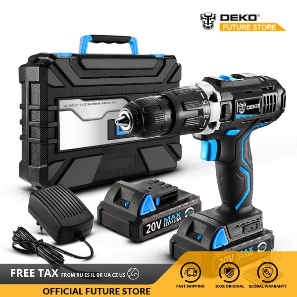 

original deko gcd20du3 20v max impact cordless drill electric screwdriver lithium-ion driver variable speed power tools
