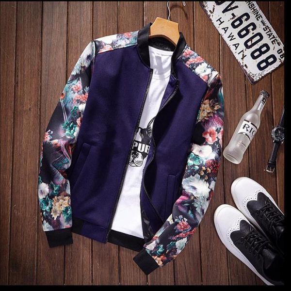 

jackets male floral bomber jacket men patchwork flowers long sleeve zipper jackets coat men pilot jacket plus size m-5xl black, Black;brown