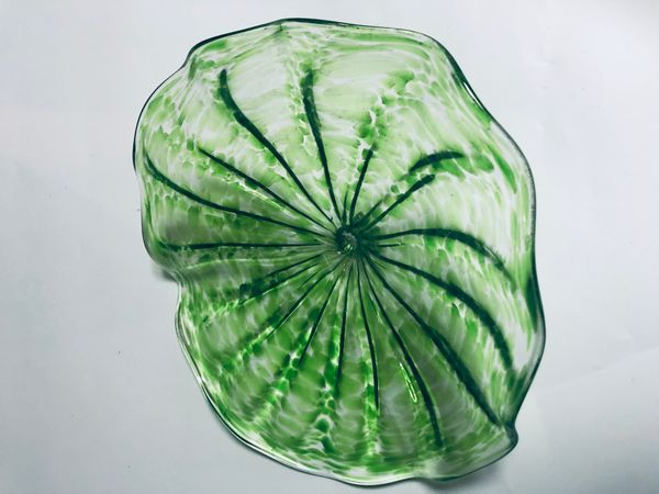 

l and restaurant fashion murano glass wall decoration beautiful art style living room round decorative glass plate wall art