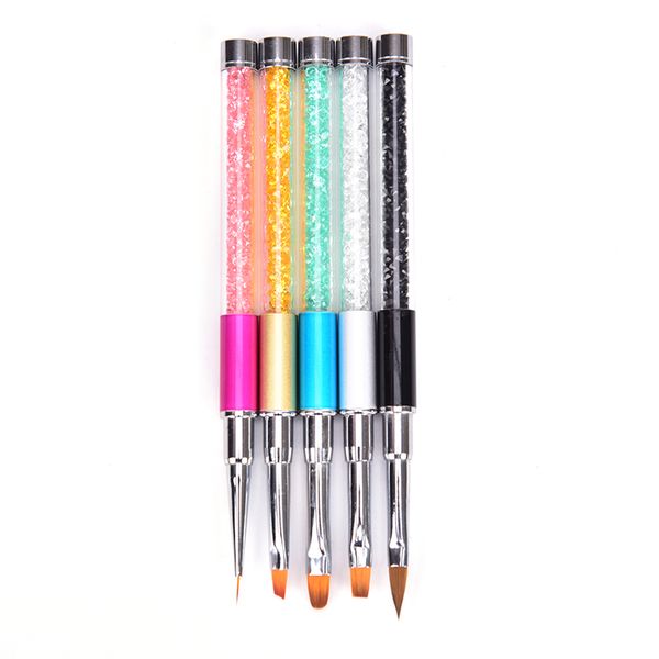 

design acrylic nail gel brush nail art manicure brushes line flower pen dotting painting for manicure liner, Yellow