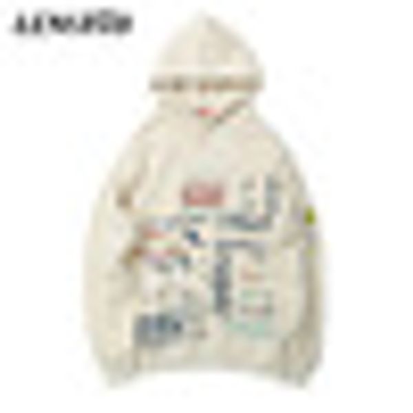 

lenstid autumn harajuku graffiti print sweatshirt mens hip hop hipster pullover hoodies streetwear casual fashion brand clothing, Black