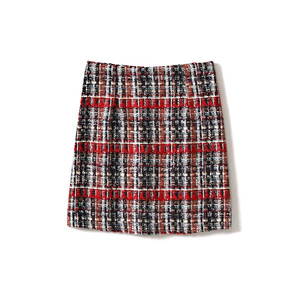 

new dq0067 red yarn rope beautiful jacquard wool half length skirt for children of christmas wind skirt chunqiu 19, Black