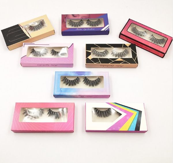 

3d faux mink eyelashes wispy long fluffy dramatic false lashes with beautiful box soft handmade eye extension