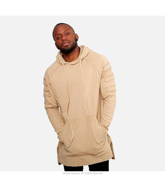 

мужские толстовки уличный свитер мужская осень с длинными рукавами куртка с длинными рукавами длинный раздел хип-хоп свитер прилив мужчины и, Black