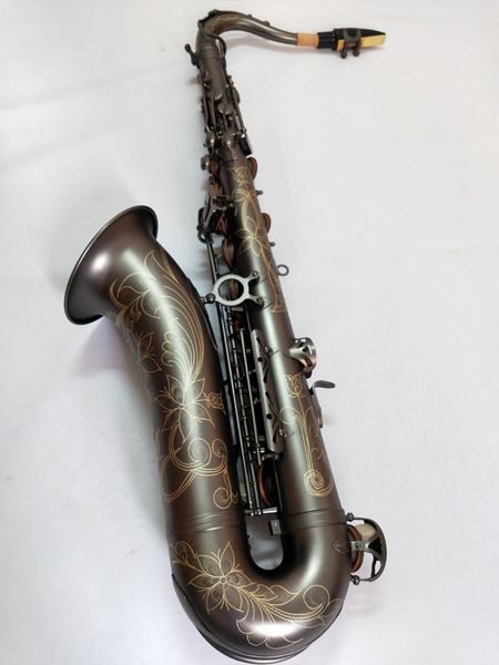 

New france bb tenor profe ional black nickel gold axophone bra pearl button with mouthpiece