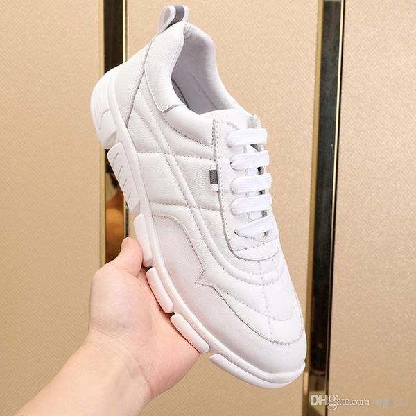 

autumn new leather tide brand men's shoes with casual sports white shoes fashion wild breathable men's soft bottom driving shoes w