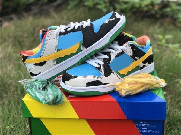

new authentic benjerry x sb dunk low chunky dunky white lagoon pulse black universit basketball shoes with original box cu3244 100