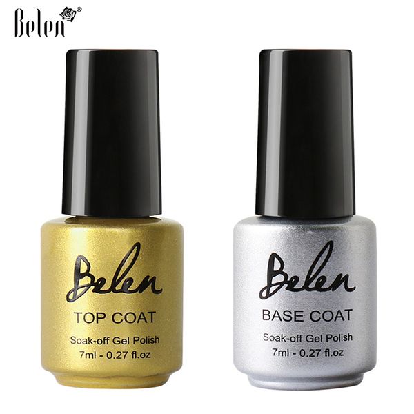 

belen uv gel coat base coat 7ml for nail gel polish base transparent clear manicure nail primer varnish, Red;pink