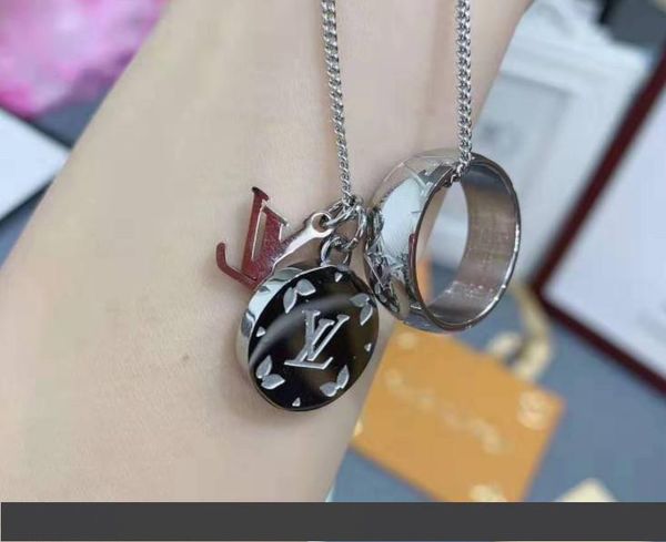 

горячий стиль модные классические мужские кольца ожерелье кулон ожерелье, медное покрытие ожерелье с пакетом, Silver