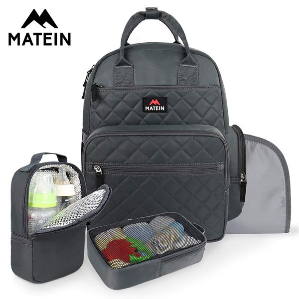 

matein diaper bag backpack soft large multi-function baby travel bag with changing pad baby care mummy backpack waterproof bags