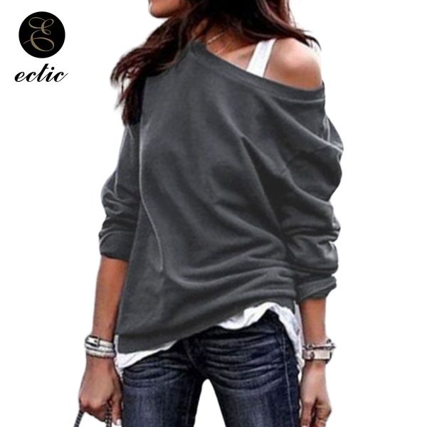 

navy blue hoodie kawaii fashion poleron mujer 2019 women ulzzang long sleeve plain black hoodie solid one shoulder sweatshirts