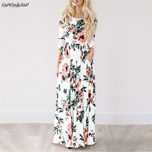 

лето 2019 длинное платье с цветочным принтом boho пляжные платья женщины туника макси платье вечернее платье сарафан дизайнерская одежда, Black;gray