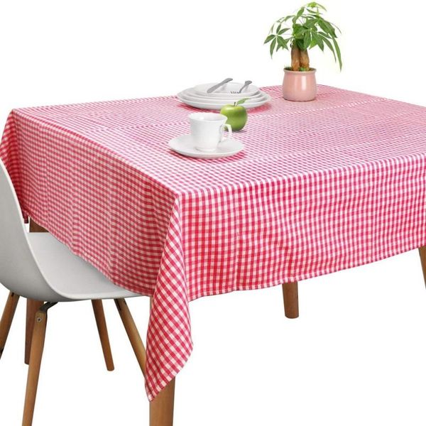 

table cloth classic vintage covers poly cotton retro gingham tablecloths oversized christmas holiday home decorative checkered plaid