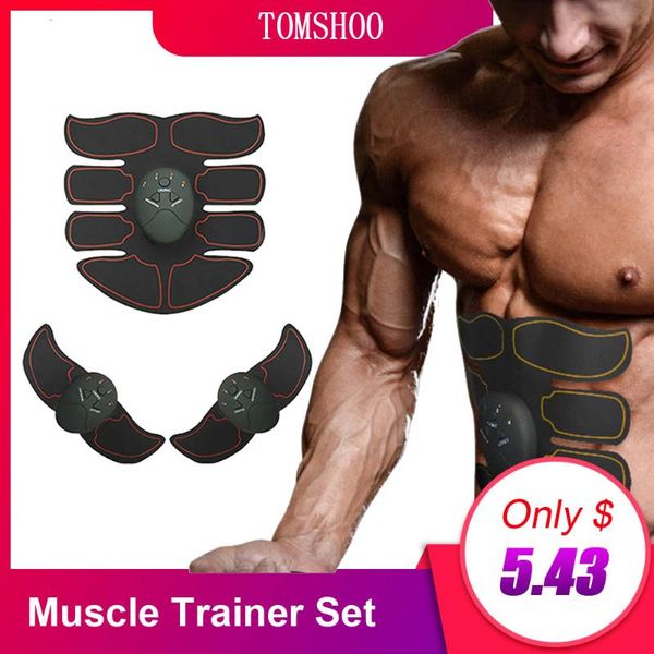 

fitness abdominal muscle trainer ems arm stimulator body slimming machine exerciser training fat burning body building massager