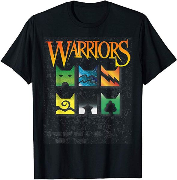 

warrior cats clan icons men's t shirt, White;black