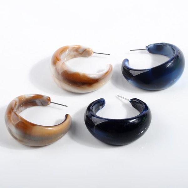 

acrylic hoop half circle earrings light wight acetate resin statement earrings for girls and women, Golden