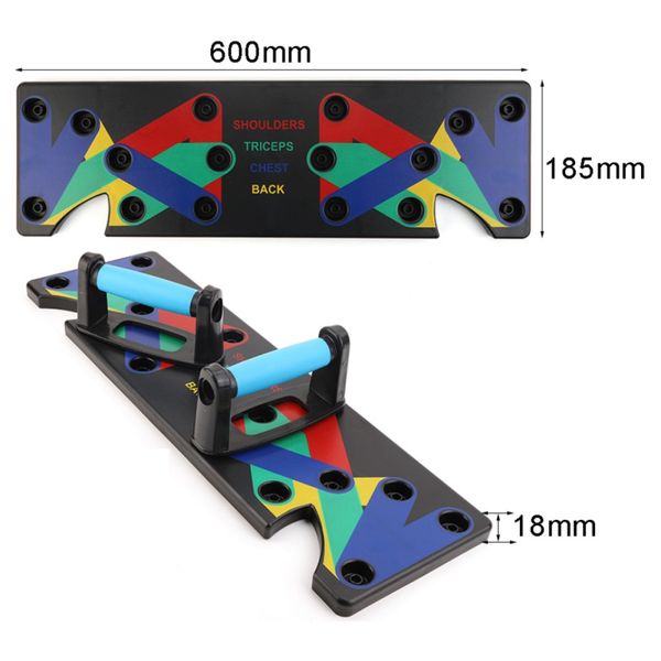 

1pc push up rack board 9 in 1 body building abs fitness men women stands for gym body strength training exercise tools