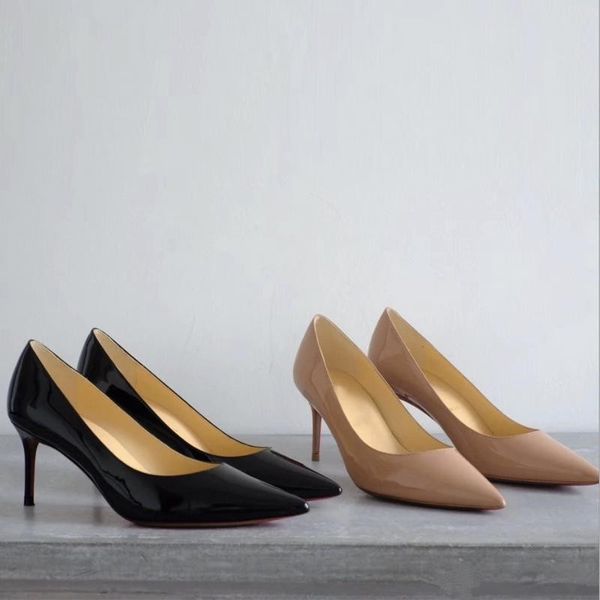 

дизайнеѬ вокие каблђки red bottom оѬоконене toe нао top каево 100% нађѬалной, Black