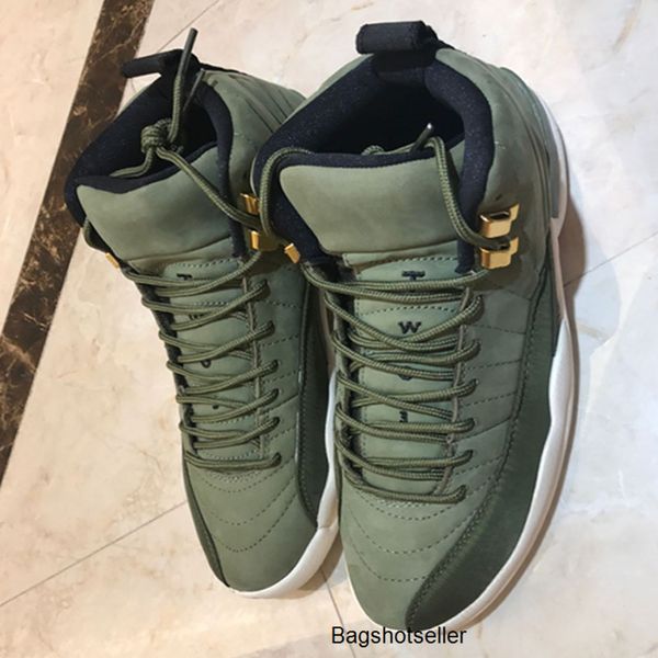 

jumpman 12 12s ovo white gym red wntr the master kids basketball shoes men taxi flu game french blue cny sneakers, Black