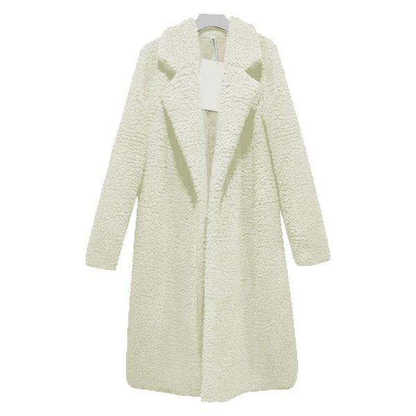 

woman coat winter wool long coat lady fashion outwear, Black