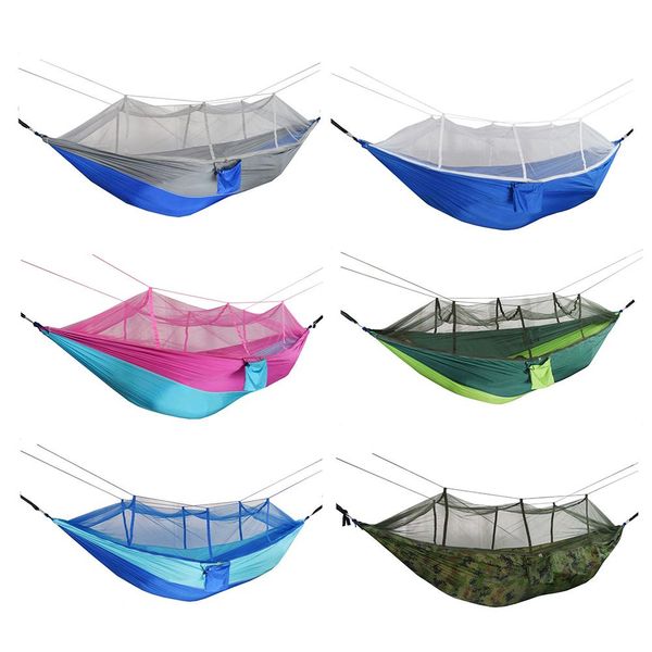 

camping portable mosquito net hammock tent double persons hanging swing bed