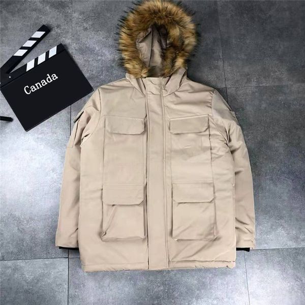 

parkas mens winter jackets hooded down coat budge size windbreaker brand warm jackets for men women luxury zipper thick jackets coat, Black
