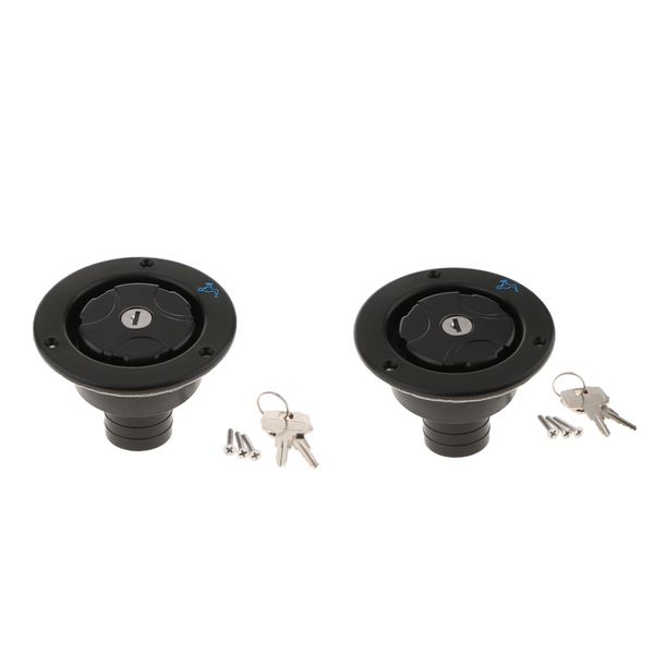 

2x car fuel tank caps with 4 lock keys