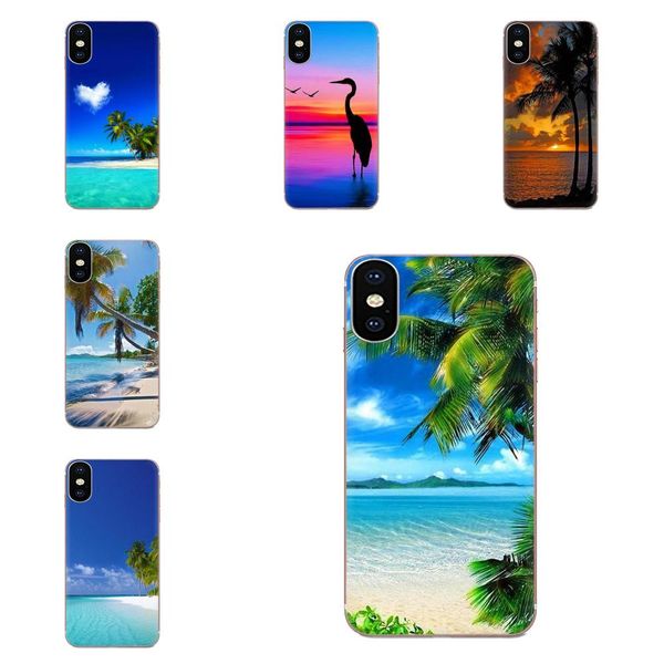 

пользовательское для xiaomi реого примечания-3 3s 4 4a 4x 5 5a 6 6а pro plus soft fashion гальванических sea beach spray пальма тропической