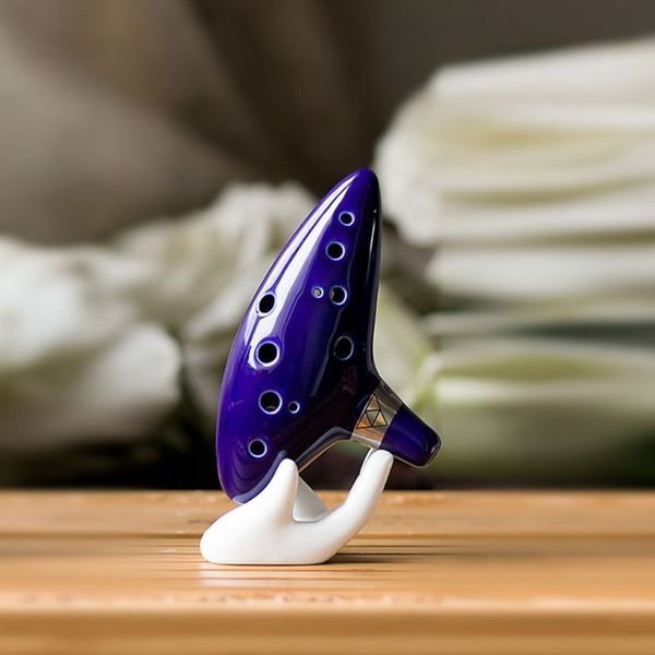 

1 pc 12 отверстие ocarina ceramic alto c легенда о zelda ocarina флейты музыкальный инструмент