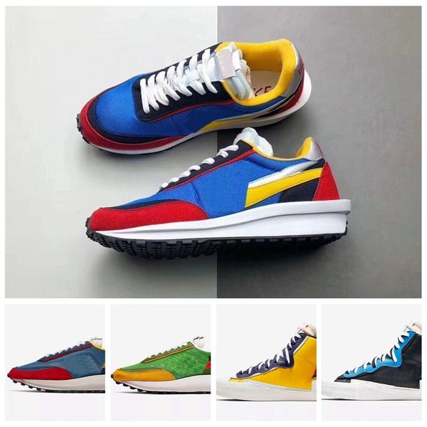 

2018 новый аутентичный ld ldv вафельные sacai varsity синий зеленый gusto мульти рассвет del sol красный пиджак mid dunk мужчины кроссовки р