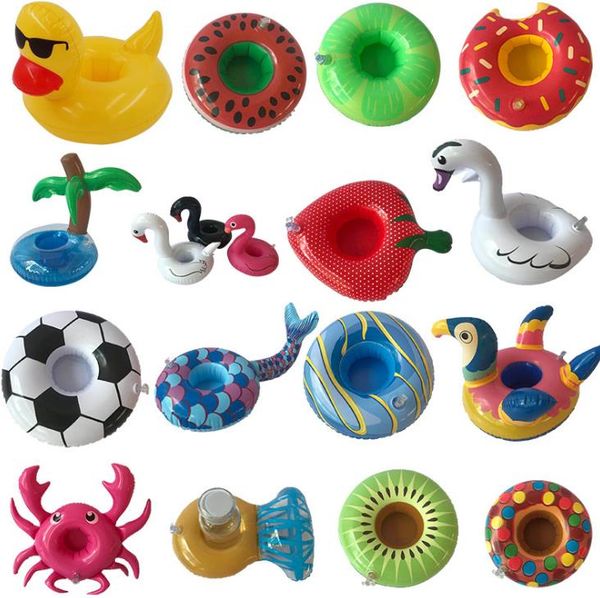 

надувная чашка поплавок фламинго подстаканник подстаканники надувной держатель напитка для плавательного бассейна надувные матрасы для чашки