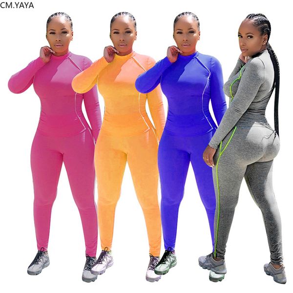 

gl autumn winter women's striped turtle neck full sleeve length pants two piece set outfits club sportwear street k9529, White