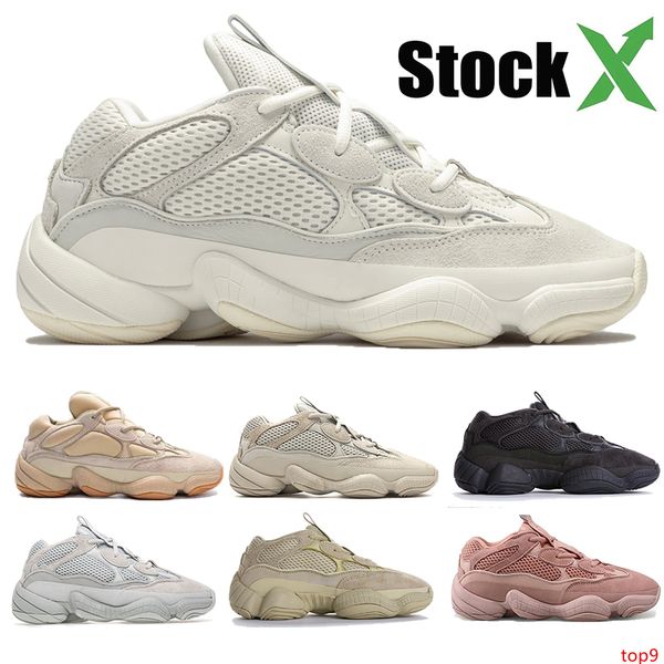 

desert rat 500 stone bone white blush wave runner soft vision salt utility black kanye west men women designer sneakers runnnig shoes