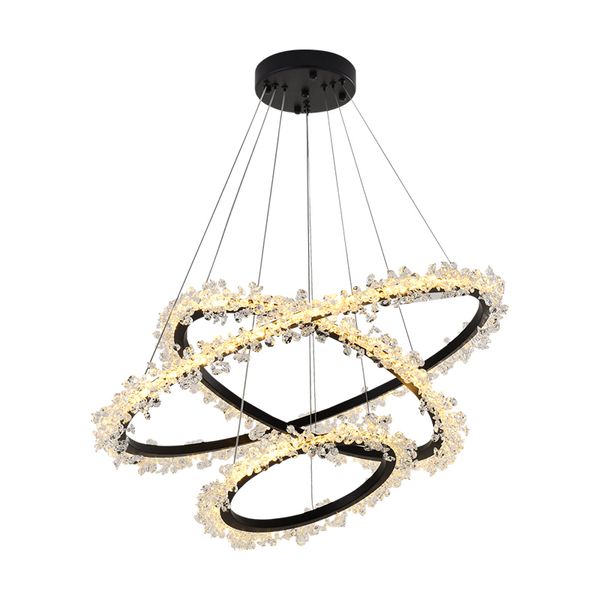 Nuova lampada a sospensione in cristallo di lusso Lampadario a LED creativo con sorgente luminosa per la personalità della camera da letto della sala da pranzo home deco