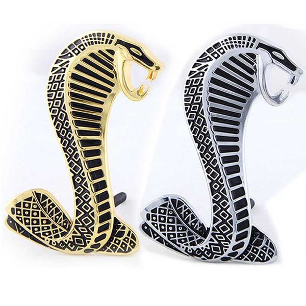 

3d car decoration supermarket stickers decorating cobra metal decals