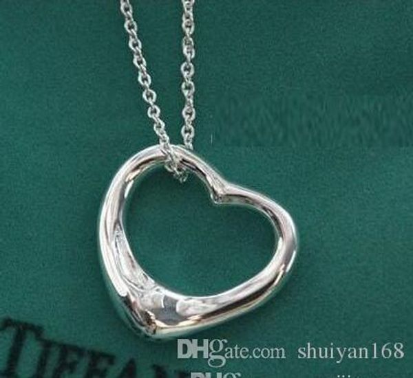 

925 silver plated heart shape statement necklaces hollow heart sweater chain crystal jewelry heart shape statement necklaces christmas gift