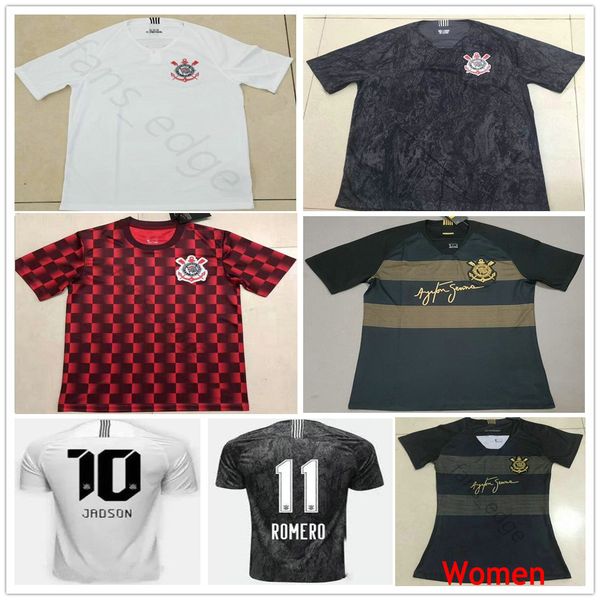 

2019 2020 corinthian paulista football jersey 10 jadson 23 romero clayton pablo m.gabriel customize 19 20 black white red soccer shirt, Black;yellow