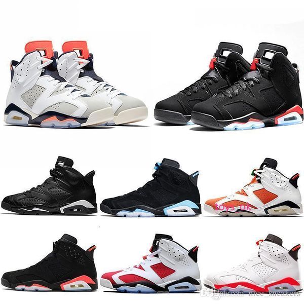 

new 6s men 6 bred basketball shoes tinker unc black cat white infrared red carmine toro mens designer trainer sport sneaker size 41-47